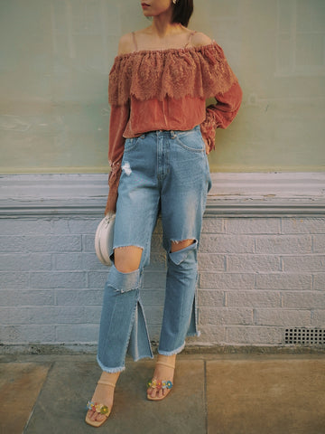 SJYP bow jeans