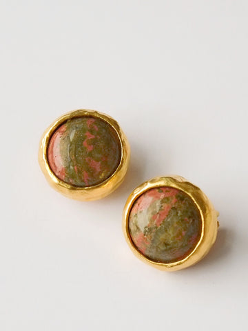 KJL Kenneth Jay Lane faux marble clip on earrings (vintage)