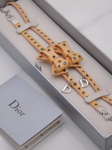 Dior John Galliano bow choker necklace & bracelet set (vintage)