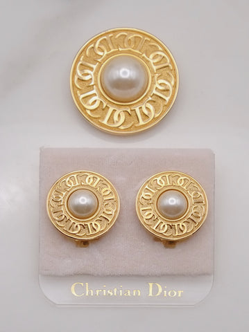 Christian Dior brooch and earrings set (Vintage)