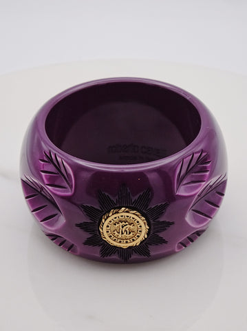 Roberto Cavalli Purple Engraved Bangle (vintage)