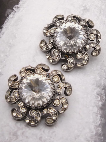 Vintage Askew London crystal earrings | on slowness