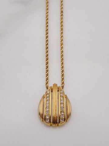Pre-owned vintage Christian Dior rain drop necklace | on slowness