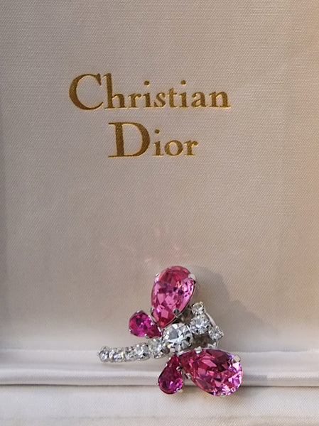 Chr Dior multi-colour crystals dragonfly brooch (Vintage)