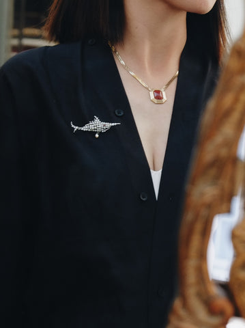 Christian Dior 1961 swordfish brooch (vintage)