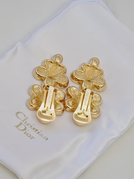Chr Dior clusters of crystals drops earrings (vintage)