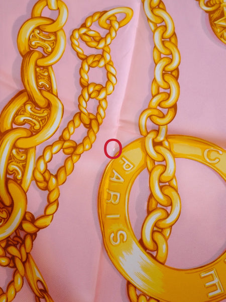 Celine iconic golden logo globe celestial stars silk scarf (vintage)