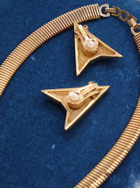 Chr Dior statement necklace and earrings set (vintage)