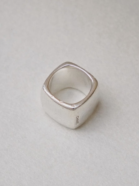 CHANEL 925 silver square ring (vintage)