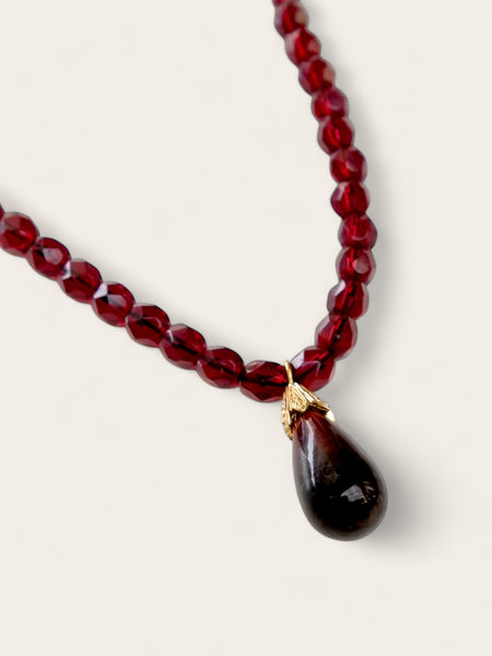 Dior by John Galliano red crystals necklace (Vintage)