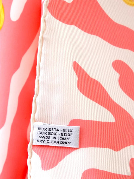 Celine corals silk scarf (vintage)