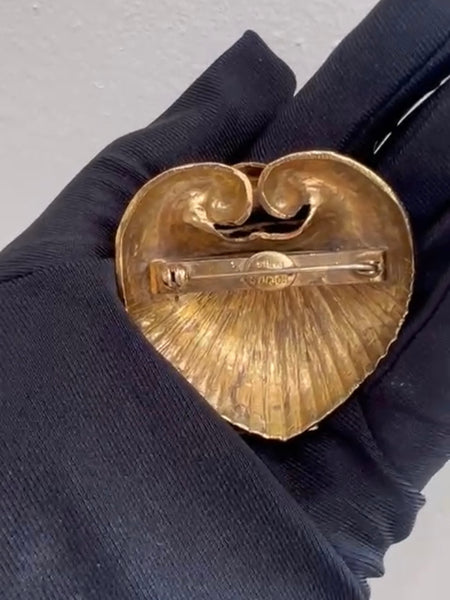 Rochas Paris golden brooch (vintage)