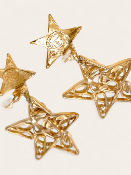 YSL Rive Gauche extra large stars earrings (vintage)