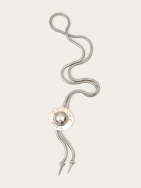 Celine silver sliding globe necklace (vintage)