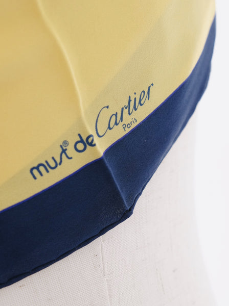 Cartier Daffodil Yellow silk scarf (vintage)