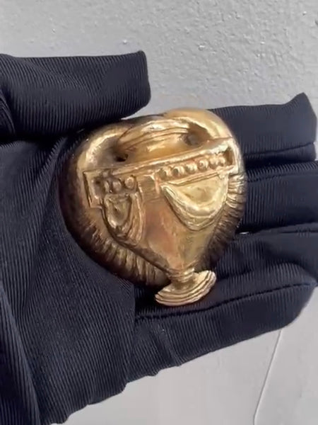 Rochas Paris golden brooch (vintage)