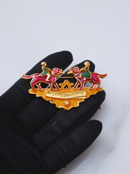 Hermes Early America brooch (vintage)