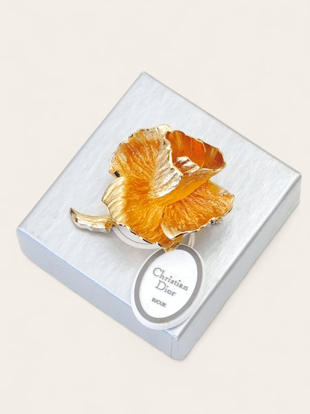 Chr Dior rose flower brooch (Vintage)