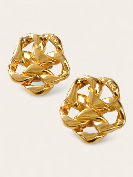 Chanel golden chain earrings (vintage)