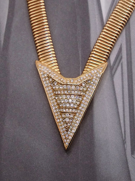 Chr Dior statement necklace and earrings set (vintage)