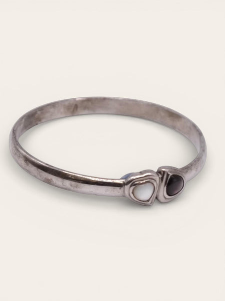 YSL silver hearts bangle (vintage)