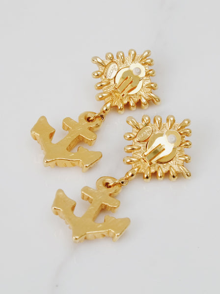 Escada Massive Anchor earrings (Vintage)
