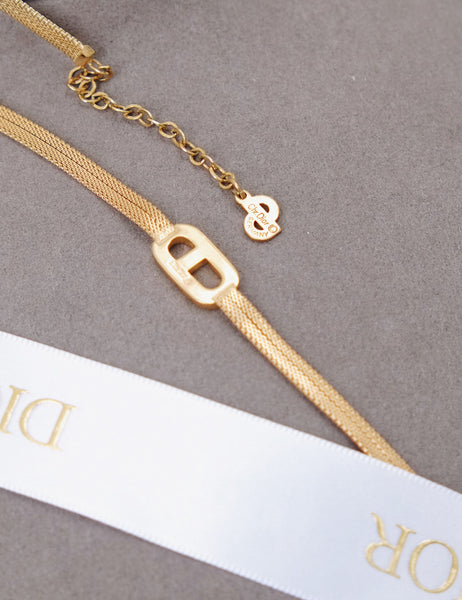 Chr Dior CD logo choker necklace and bracelet (Vintage)