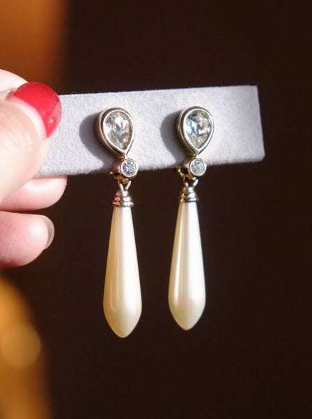 Chr Dior pearl drops earrings (Vintage) | on slownessChr Dior pearl drops earrings (Vintage) | on slowness