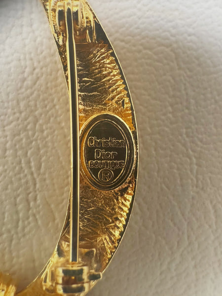 Christian Dior Boutique Letter C with Pearl Brooch (Vintage)