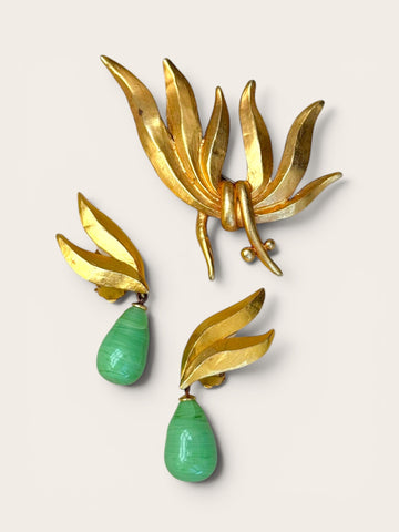Hervè Van Der Straeten Earrings and Brooch Set (Vintage)