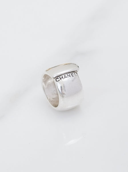 CHANEL 925 silver round ring (vintage)