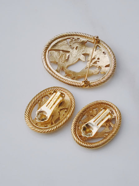 Chr Dior birds on the branch earrings & brooch (Vintage)