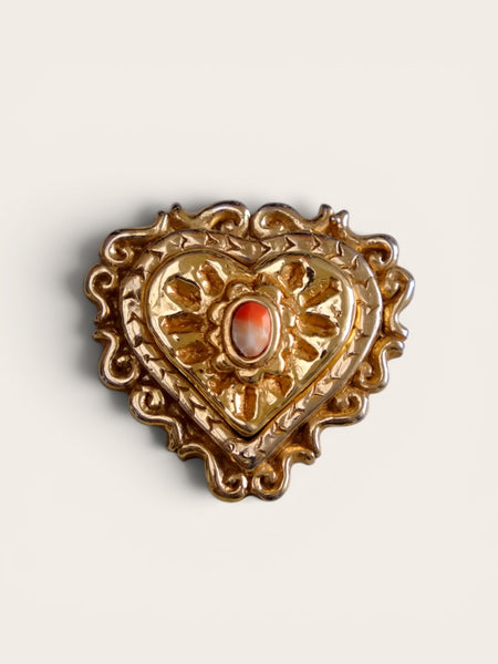 Christian Lacroix Brooch Golden Heart (Vintage)