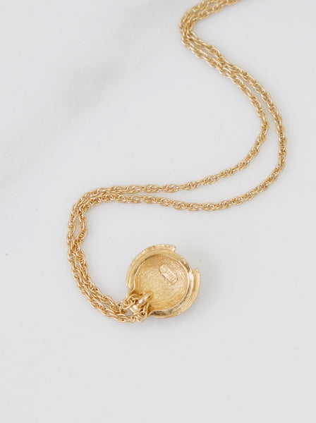 Chr Dior Red Ladybug Pendant Necklace (Vintage)