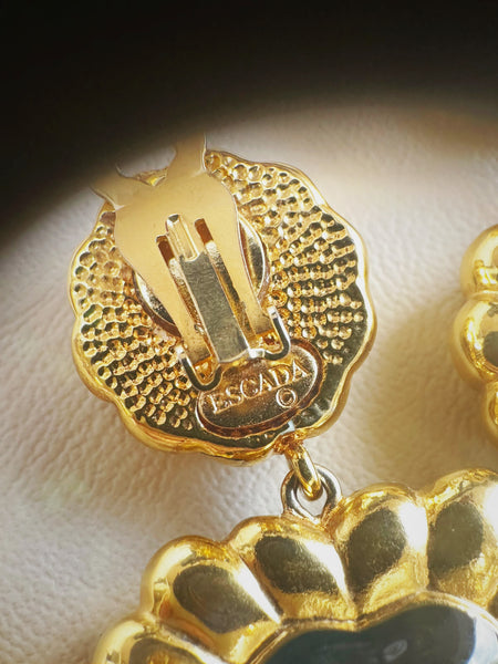 Escada Heart-shaped Pendant Earrings (Vintage)