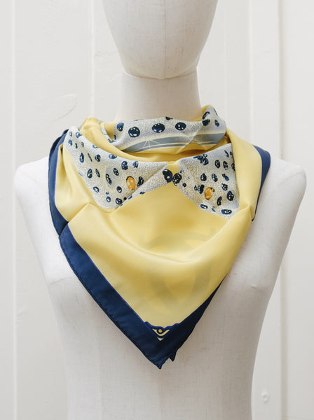 Cartier Daffodil Yellow silk scarf (vintage)