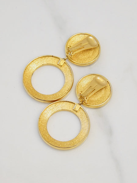 Chr Dior CD logo statement dangling earrings (vintage)