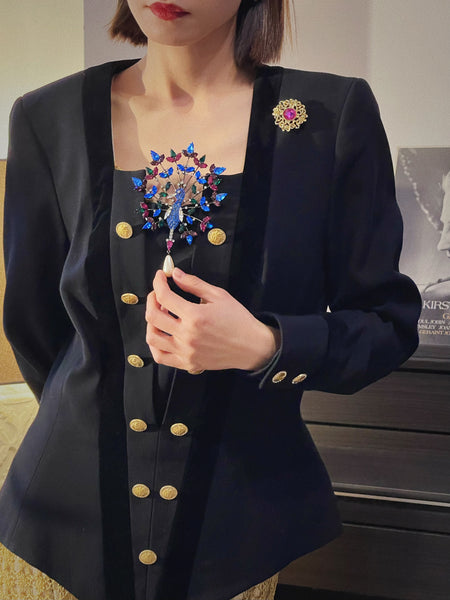 Butler & Wilson rare XL peacock brooch (vintage) | on slowness