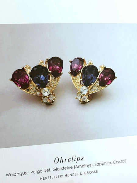 Christian Dior Jewelled Bumble Bee Earrings (Vintage)