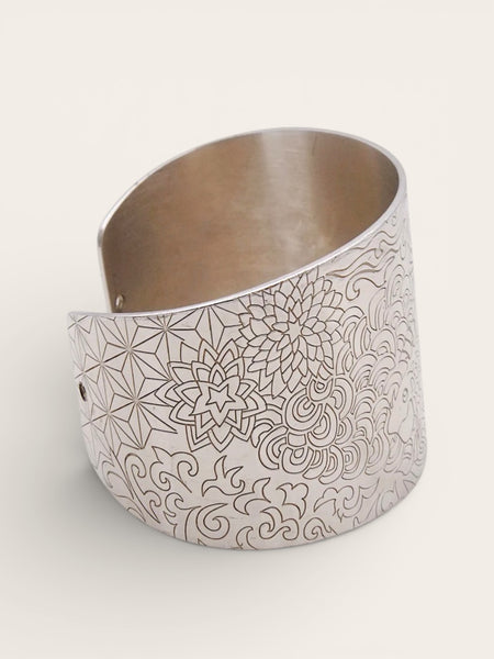 Kenzo Koi Fish Sterling Silver Cuff Bangle (vintage)