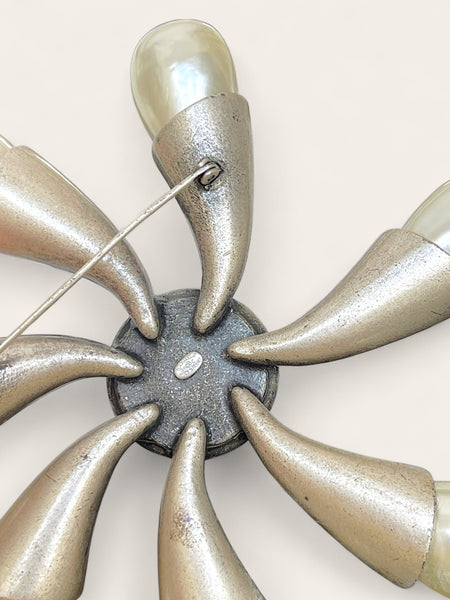 Vintage CHANEL 1999 Cruise Collection Brooch with Massive Faux Pearls