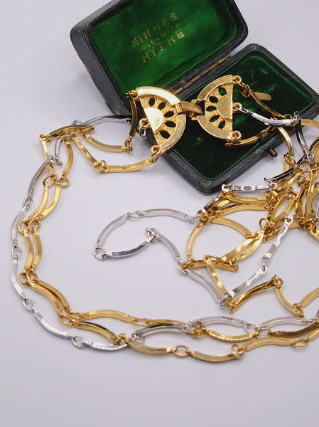 YSL long chain golden and silver necklace (Vintage)