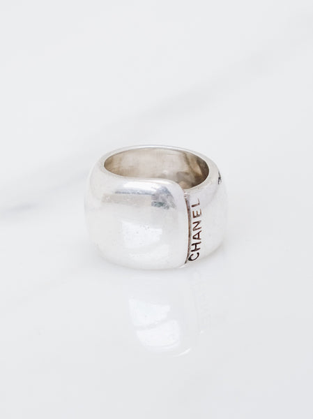 CHANEL 925 silver round ring (vintage)
