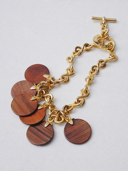 Celine 1990 Wood Chunky Necklace (vintage)