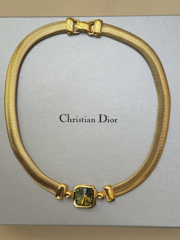 Christian Dior Rhinestone Choker Necklace (Vintage)