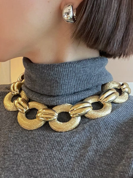 CHANEL 925 silver half hoop earrings (vintage)