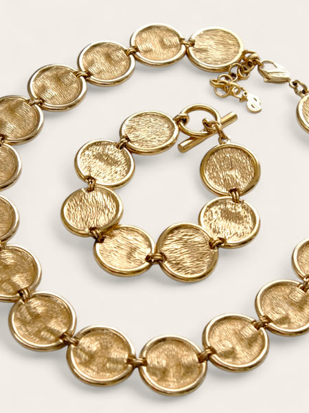 Chr Dior Set of Necklace and Bracelet (Vintage)