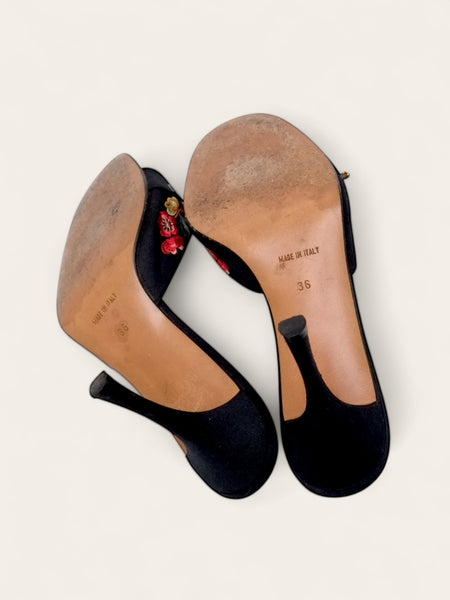 Dior by John Golliano denim embroided Sandals (Vintage)