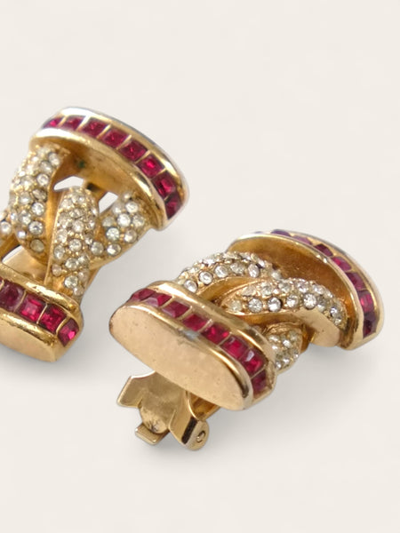 Chr Dior crystal earrings (vintage)