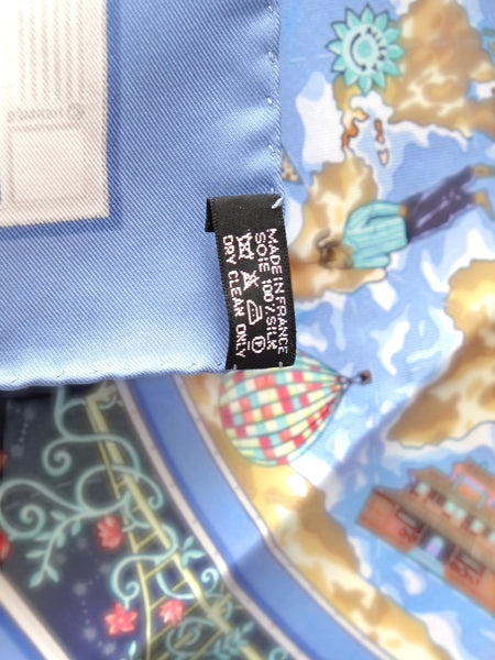 Hermes Map of the World silk scarf 45 (vintage)